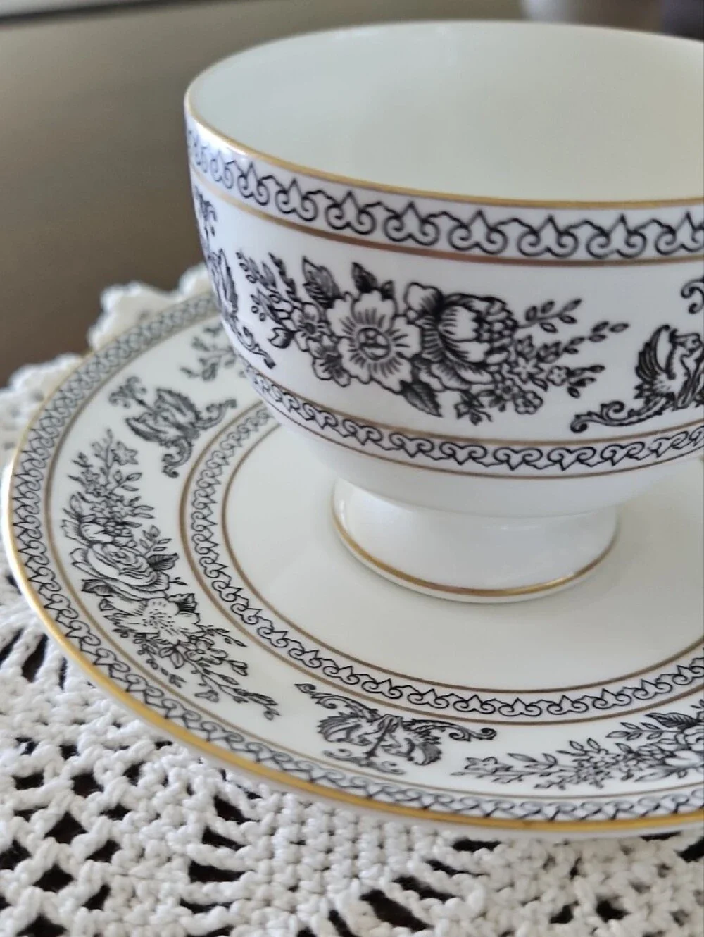 VTG Wedgwood Columbia Black Tea Cup and Saucer